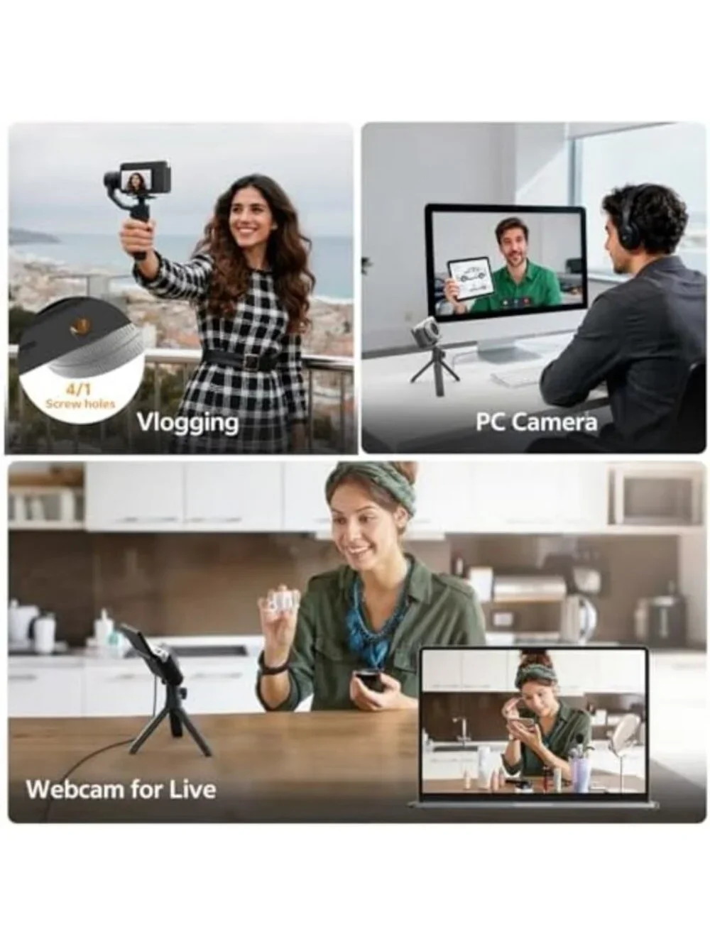 4K Vlogging Camera with 180° Flip Screen, Compact Digital Camera for YouTube
